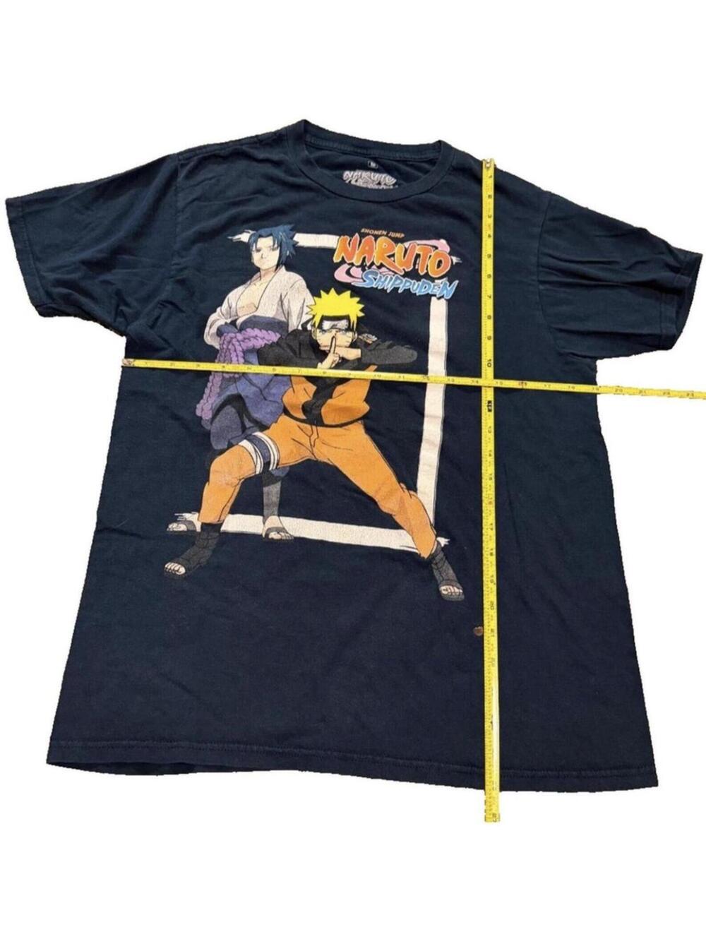 TOP Naruto Shippuden Graphic T-Shirt Navy Blue Size medium